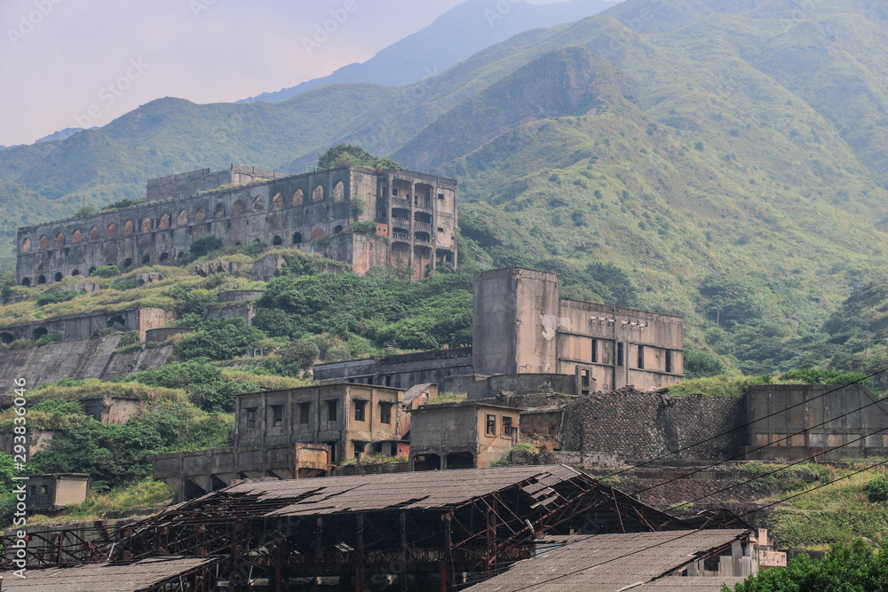 The Remains of the 13 Levels is a former copper and gold smelter plant in Ruifang District, New Taipei, Taiwan. It is also called the Potala Palace of Mountain Mines. Castle in the Sky.