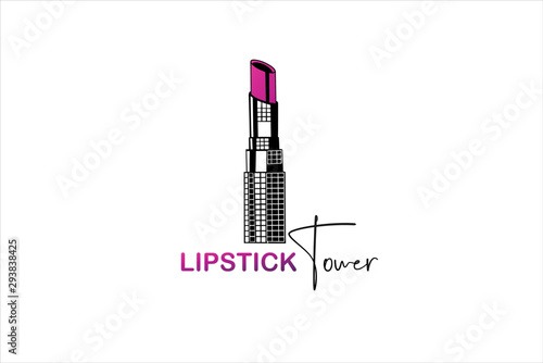 Tower lipstick logo template
