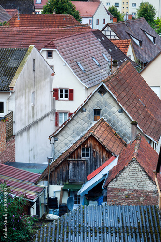 Old roofs in the Alsace in France photo