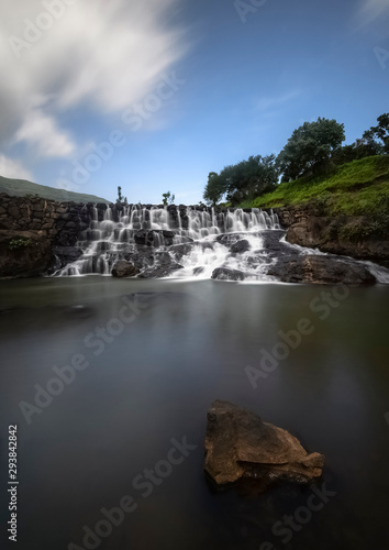 Monsoon waterfall near kalsubai Bhandardara Maharashtra India