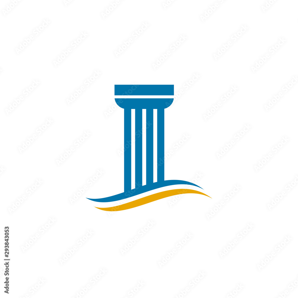 Pillar icon logo design illustration template Pillar icon logo design illustration template