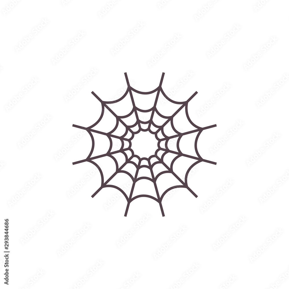 Evil Spiderweb Halloween icon. Devil Cobweb tissue sign. Cartoon flat style. Traditional symbol of Halloween and drug addiction isolated on white. For cards, seasonal posters. Evil Spiderweb Halloween icon. Devil Cobweb tissue sign. Cartoon flat style. Traditional symbol of Halloween and drug addiction isolated on white. For cards, seasonal posters.