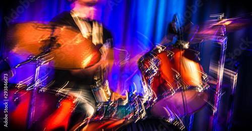 Photography Abstract drummer concert.