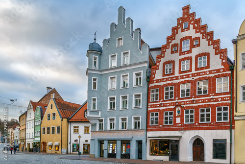 Altstadt street in Landshut, Germany