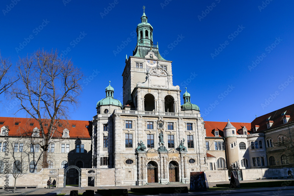 Munich, Germany: View of the Bayerisches Nationalmuseum in Munich