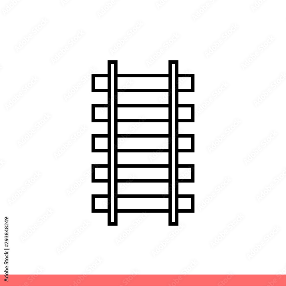 Railway icon in modern flat design isolated on white background, train vector illustration for web site or mobile app Railway icon in modern flat design isolated on white background, train vector illustration for web site or mobile app