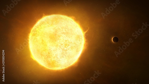 Small Planet Orbiting Star photo