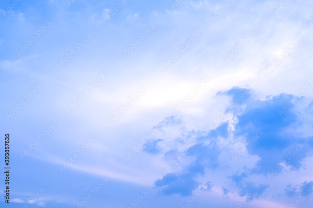 Fototapeta premium gray cloud blue and white sky in summer day beauty light