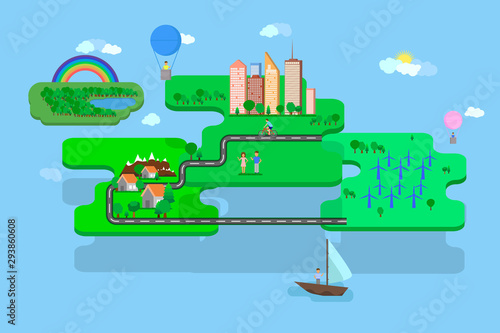 Ecology Infographics design elements. Vector illustration.