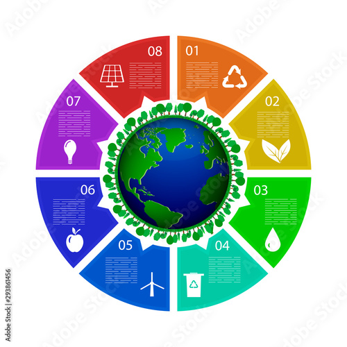 Ecology Infographics design elements. Vector illustration.