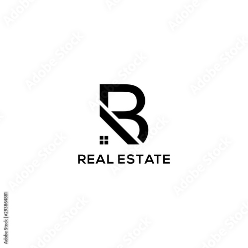 B real estate logo vector