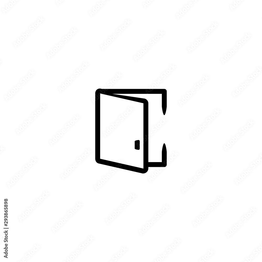 Exit icon. Escape door sign Exit icon. Escape door sign