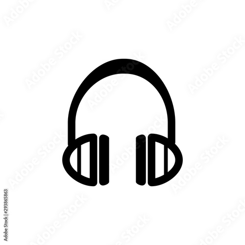 Headphone icon. Music equipment symbol