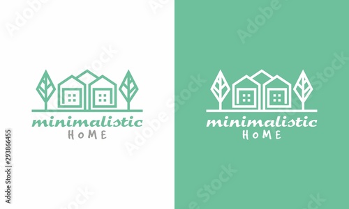 Modern logo design of real estate with white background- EPS10 - Vector.