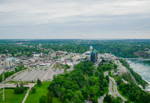 The aerial view of Niagara City in Canada © Feng