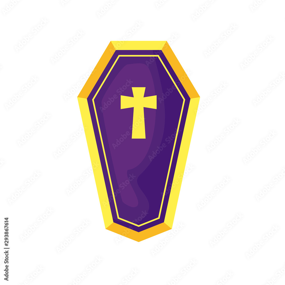 Obraz premium coffin spooky halloween isolated icon