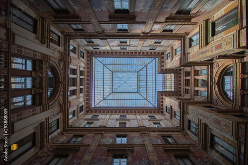 Nice architecture in Rome painted walls Galleria Sciarra photo