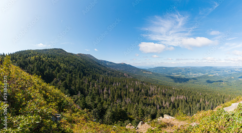 Panorama on top of the mountain.