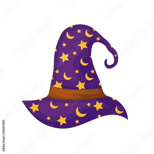 wizard hat traditional isolated icon