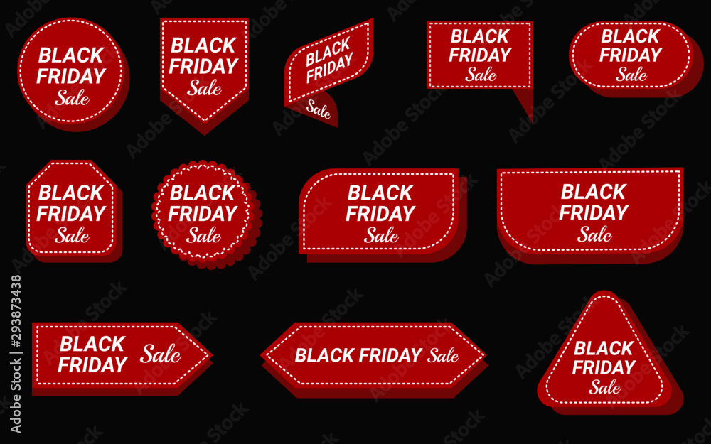 Black friday - concept promotion banner template vector illustration, eps10
