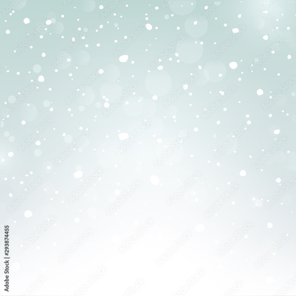 Fototapeta premium Winter, snow, on blue background,