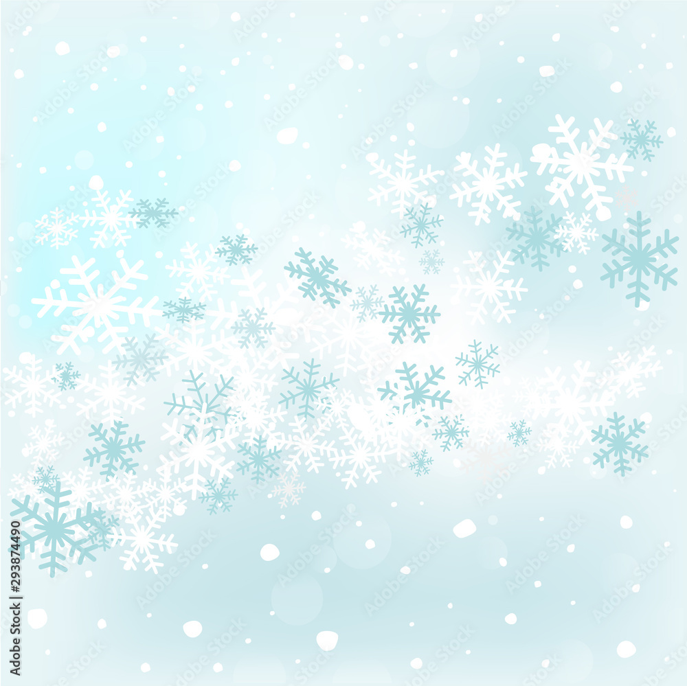 Winter, snow, on blue background, Winter, snow, on blue background,