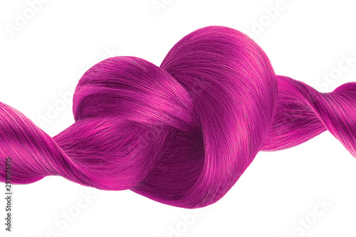 Pink hair knot in shape of ...
