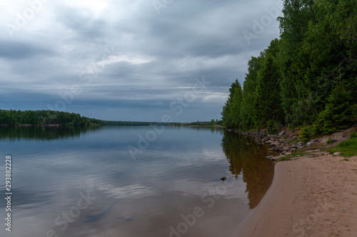 View of the Svir River from the Svir Victory Park  Lodeynoye Pole  Leningrad region  Russian Federation