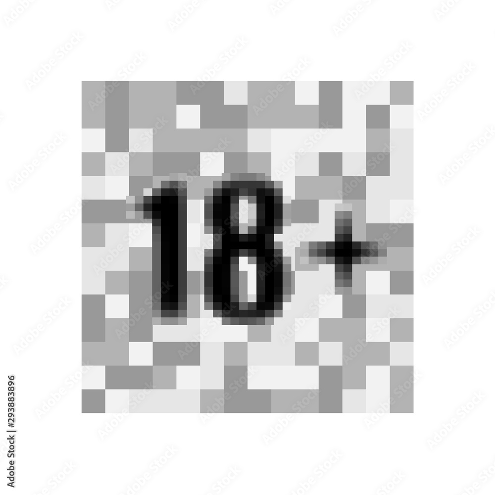 Under 18 sign warning symbol. Over 18 only censored. Eighteen age older forbidden adult content. Eps 10 vector illustration Under 18 sign warning symbol. Over 18 only censored. Eighteen age older forbidden adult content. Eps 10 vector illustration
