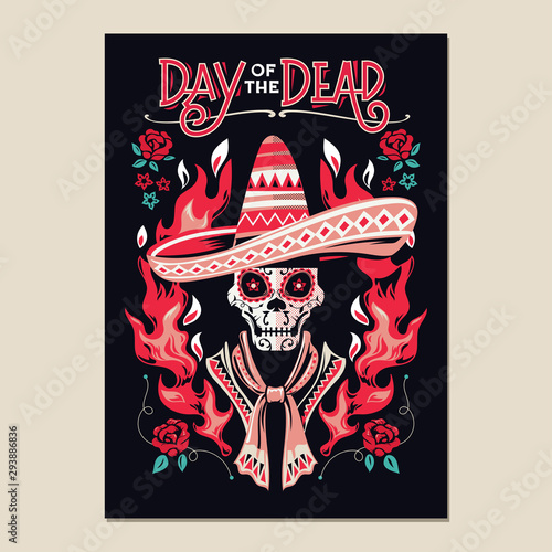 Invitation poster to the Day of the dead party