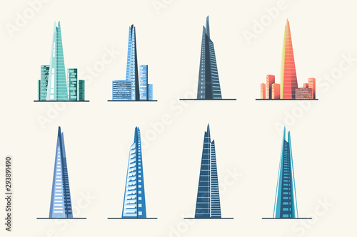 Cityscape over London architecture
