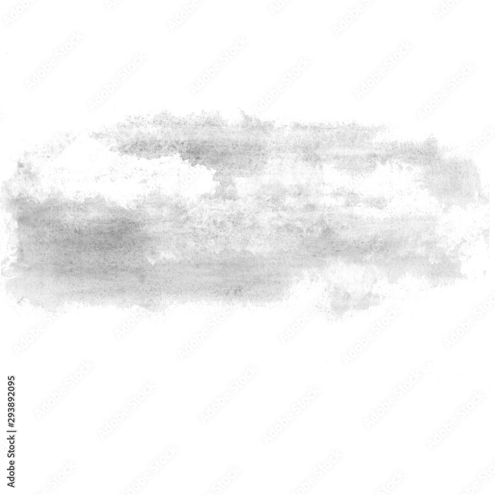 Fototapeta premium Gray clouds on a white background.Color watercolor spot.