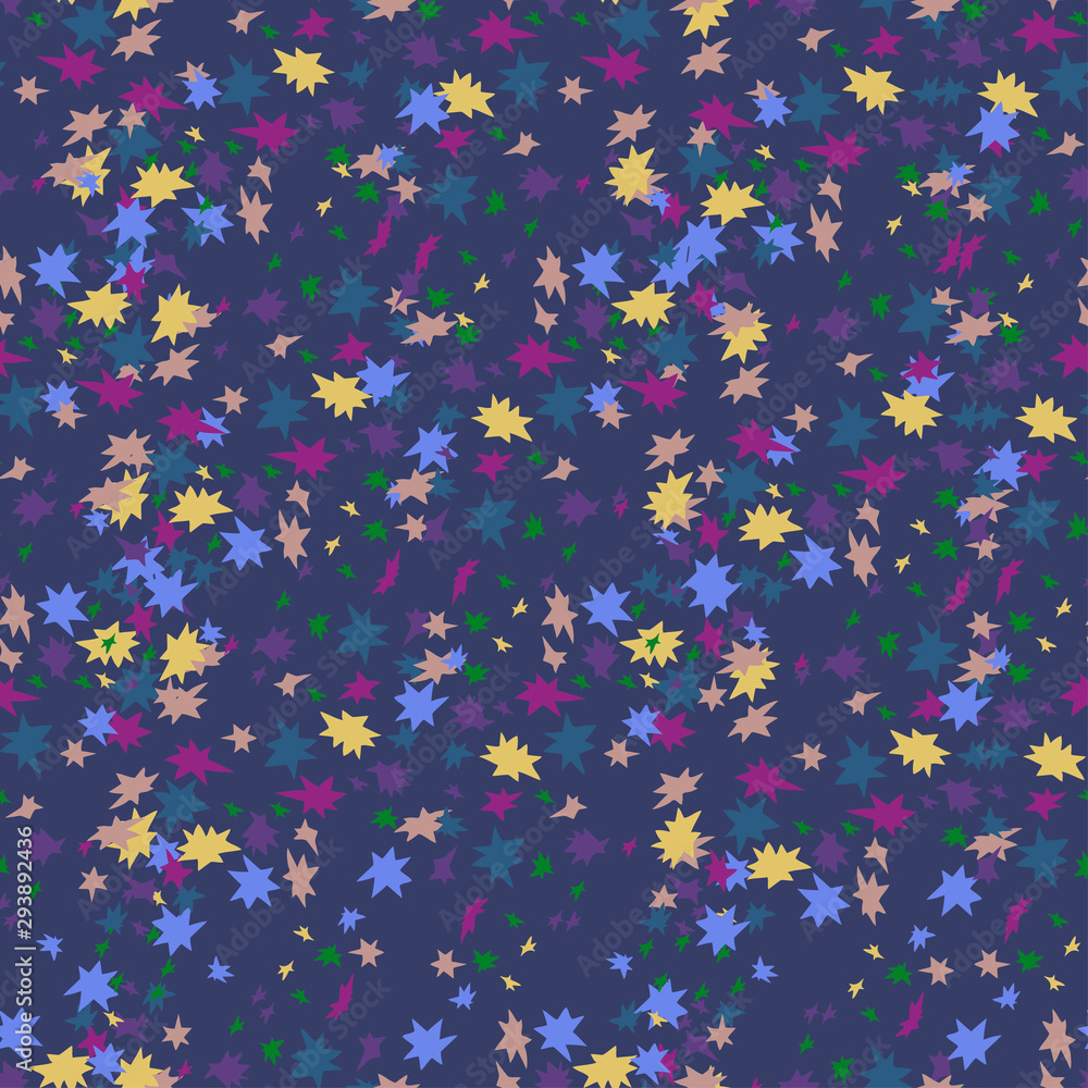 Vector cute design with space theme. The design is perfect for wallpapers, backgrounds, wrapping paper, sheets, clothes, stationery and decorations.