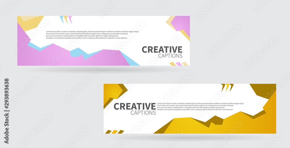 Fototapeta premium set of abstract banners