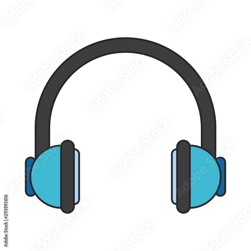 headphone music device isolated icon