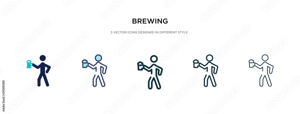 brewing icon in different style vector illustration. two colored and black brewing vector icons designed in filled, outline, line and stroke style can be used for web, mobile, ui