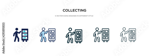 collecting icon in different style vector illustration. two colored and black collecting vector icons designed in filled, outline, line and stroke style can be used for web, mobile, ui