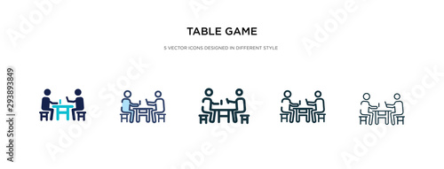 table game icon in different style vector illustration. two colored and black table game vector icons designed in filled, outline, line and stroke style can be used for web, mobile, ui