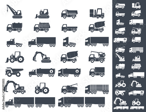 Icon Set, heavy duty machines	