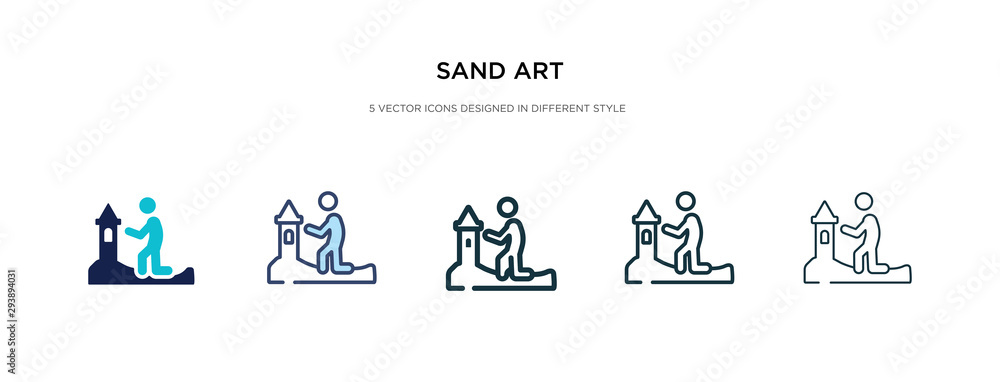 sand art icon in different style vector illustration. two colored and black sand art vector icons designed in filled, outline, line and stroke style can be used for web, mobile, ui