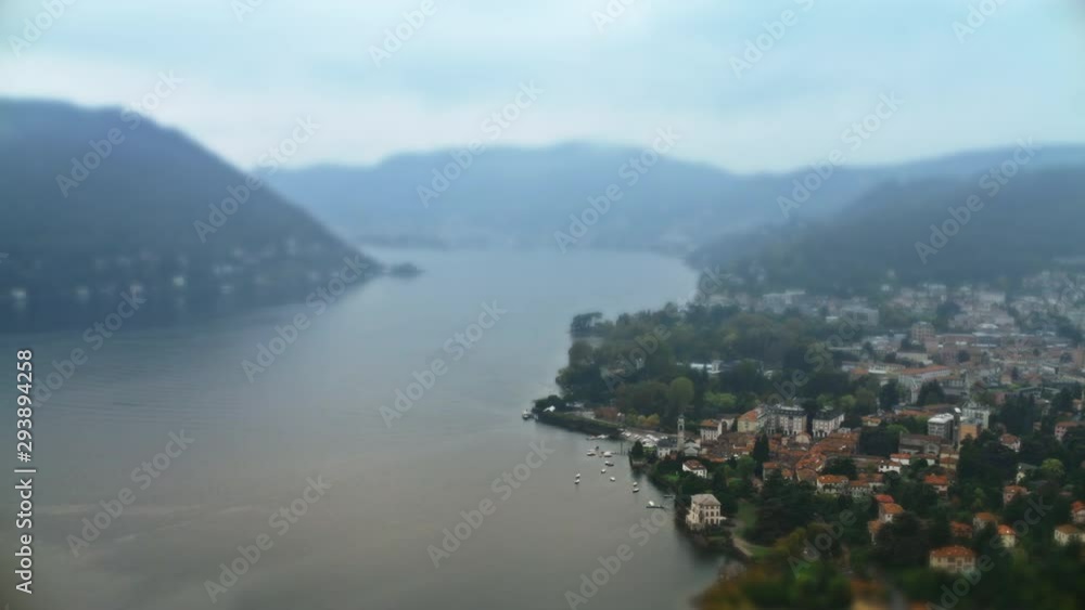 Lake Como time lapse on a misty morning
