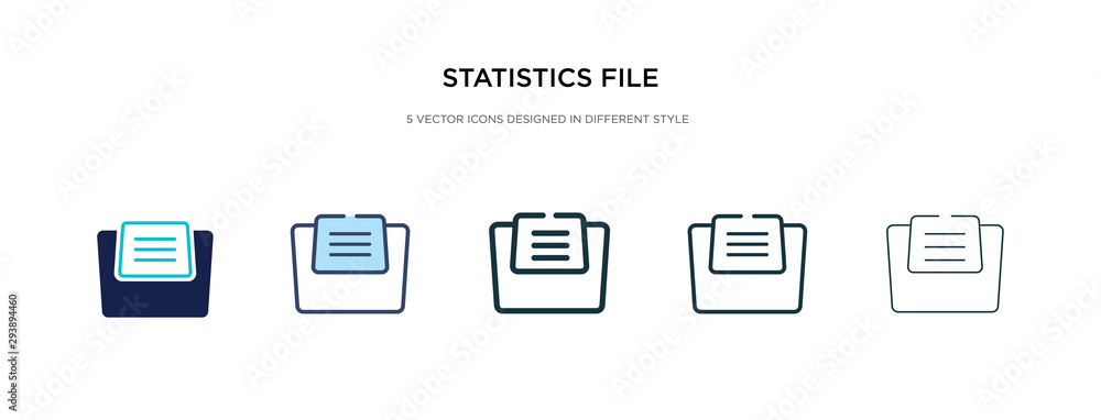 statistics file icon in different style vector illustration. two colored and black statistics file vector icons designed in filled, outline, line and stroke style can be used for web, mobile, ui statistics file icon in different style vector illustration. two colored and black statistics file vector icons designed in filled, outline, line and stroke style can be used for web, mobile, ui