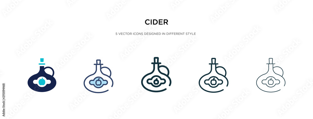 cider icon in different style vector illustration. two colored and black cider vector icons designed in filled, outline, line and stroke style can be used for web, mobile, ui cider icon in different style vector illustration. two colored and black cider vector icons designed in filled, outline, line and stroke style can be used for web, mobile, ui