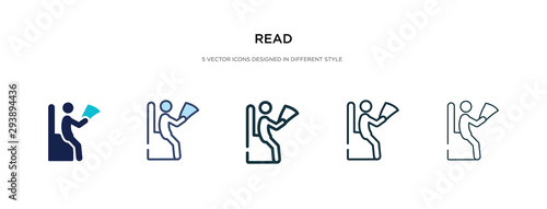 read icon in different style vector illustration. two colored and black read vector icons designed in filled  outline  line and stroke style can be used for web  mobile  ui