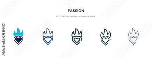 passion icon in different style vector illustration. two colored and black passion vector icons designed in filled, outline, line and stroke style can be used for web, mobile, ui