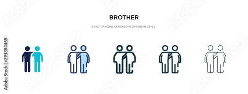 brother icon in different style vector illustration. two colored and black brother vector icons designed in filled, outline, line and stroke style can be used for web, mobile, ui