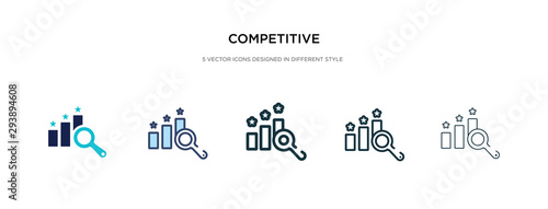 competitive icon in different style vector illustration. two colored and black competitive vector icons designed in filled, outline, line and stroke style can be used for web, mobile, ui photo