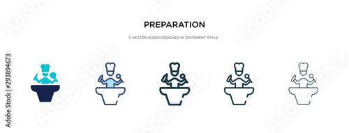 preparation icon in different style vector illustration. two colored and black preparation vector icons designed in filled, outline, line and stroke style can be used for web, mobile, ui