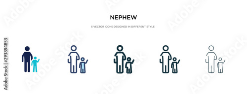 nephew icon in different style vector illustration. two colored and black nephew vector icons designed in filled, outline, line and stroke style can be used for web, mobile, ui