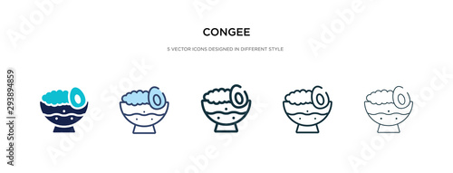 congee icon in different style vector illustration. two colored and black congee vector icons designed in filled, outline, line and stroke style can be used for web, mobile, ui